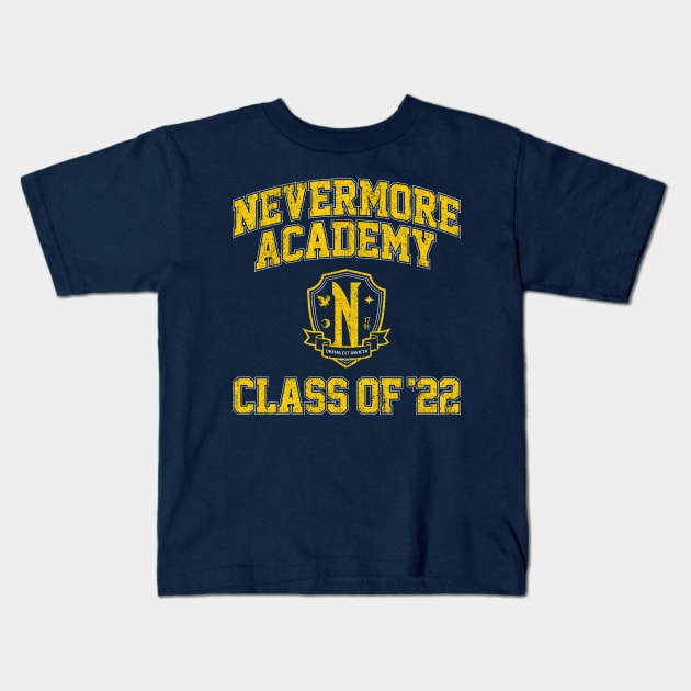 Nevermore Class of 22 Kids T-Shirt by huckblade